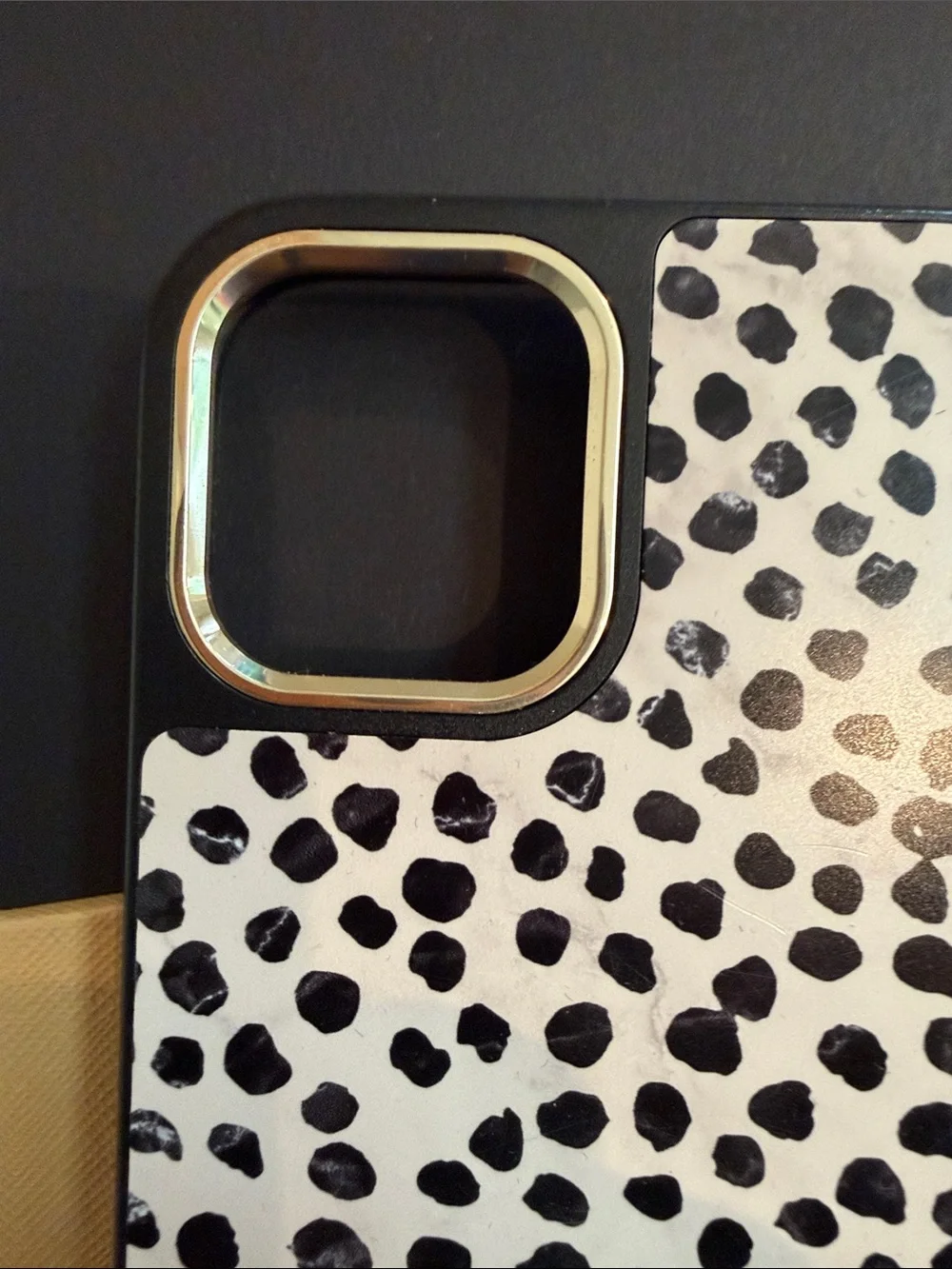 Burga Elite Cream & Black Dalmatian Print iPhone 12 pro Case